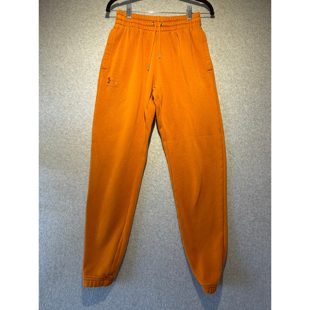 Under Armour Mens Rival Fleece Joggers Burnt Orange Sweatpants Small SM 1357128